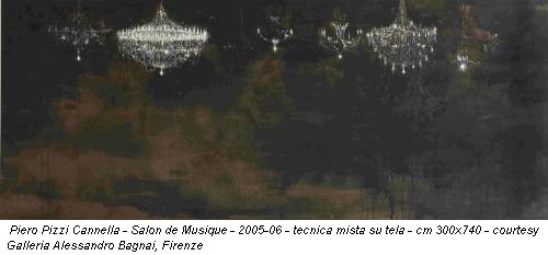 Piero Pizzi Cannella - Salon de Musique - 2005-06 - tecnica mista su tela - cm 300x740 - courtesy Galleria Alessandro Bagnai, Firenze