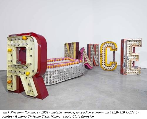 Jack Pierson - Romance - 2009 - metallo, vernice, lampadine e neon - cm 122,6x426,7x274,3 - courtesy Galleria Christian Stein, Milano - photo Chris Burnside