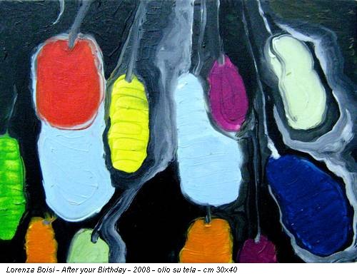 Lorenza Boisi - After your Birthday - 2008 - olio su tela - cm 30x40