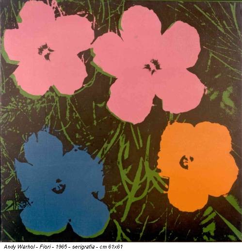 Andy Warhol - Fiori - 1965 - serigrafia - cm 61x61