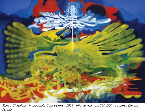 Marco Cingolani - Immacolata Concezione - 2009 - olio su tela - cm 250x350 - courtesy Boxart, Verona