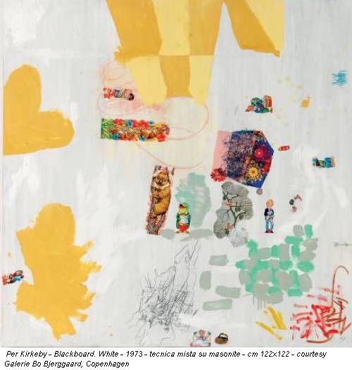 Per Kirkeby - Blackboard. White - 1973 - tecnica mista su masonite - cm 122x122 - courtesy Galerie Bo Bjerggaard, Copenhagen
