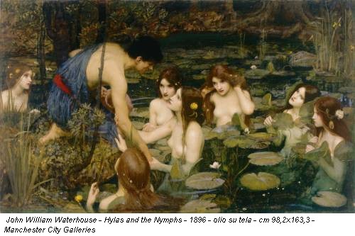 John William Waterhouse - Hylas and the Nymphs - 1896 - olio su tela - cm 98,2x163,3 - Manchester City Galleries