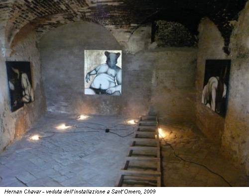 Hernan Chavar - veduta dell’installazione a Sant’Omero, 2009