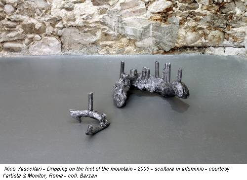 Nico Vascellari - Dripping on the feet of the mountain - 2009 - scultura in alluminio - courtesy l’artista & Monitor, Roma - coll. Barzan