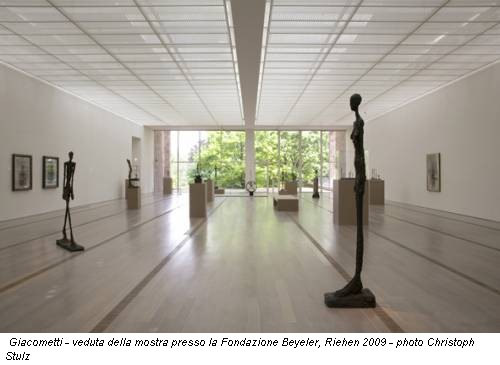 Giacometti - veduta della mostra presso la Fondazione Beyeler, Riehen 2009 - photo Christoph Stulz