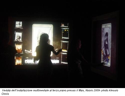 Veduta dell’installazione multimediale al terzo piano presso il Man, Nuoro 2009- photo Alessio Onnis