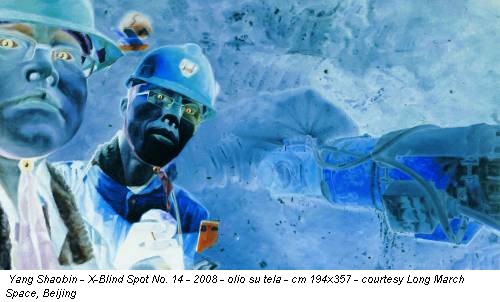 Yang Shaobin - X-Blind Spot No. 14 - 2008 - olio su tela - cm 194x357 - courtesy Long March Space, Beijing