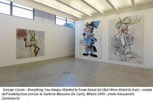 George Condo - Everything You Always Wanted to Know About Art (But Were Afraid to Ask) - veduta dell’installazione presso la Galleria Massimo De Carlo, Milano 2009 - photo Alessandro Zambianchi
