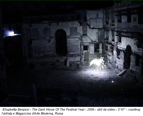 Elisabetta Benassi - The Dark Horse Of The Festival Year - 2006 - still da video - 3’10’’ - courtesy l’artista e Magazzino d'Arte Moderna, Roma