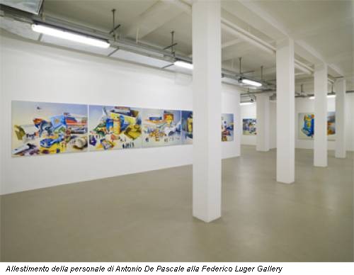 Allestimento della personale di Antonio De Pascale alla Federico Luger Gallery