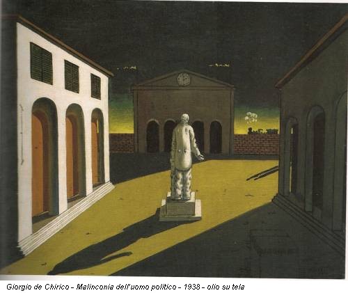 Giorgio de Chirico - Malinconia dell’uomo politico - 1938 - olio su tela