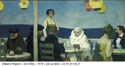 Edward Hopper - Soir Bleu - 1914 - olio su tela - cm 91,4x182,9
