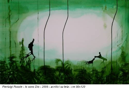 Pierluigi Pusole - Io sono Dio - 2008 - acrilici su tela - cm 80x120