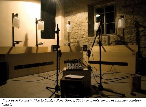 Francesco Fonassi - Flow to Equity - Nova Gorica, 2008 - ambiente sonoro esauribile - courtesy l’artista