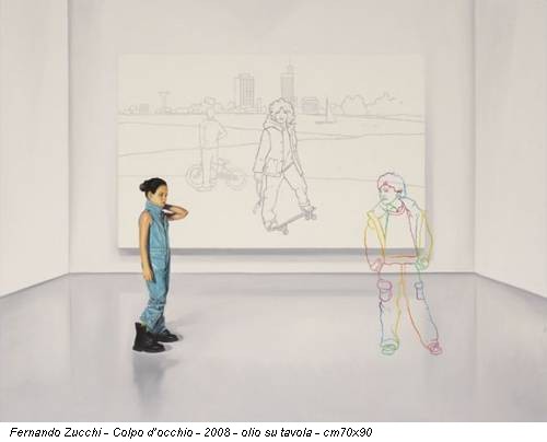 Fernando Zucchi - Colpo d’occhio - 2008 - olio su tavola - cm70x90