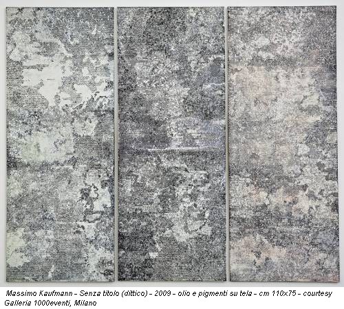 Massimo Kaufmann - Senza titolo (dittico) - 2009 - olio e pigmenti su tela - cm 110x75 - courtesy Galleria 1000eventi, Milano