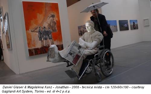 Daniel Glaser & Magdalena Kunz - Jonathan - 2008 - tecnica mista - cm 120x60x180 - courtesy Gagliardi Art System, Torino - ed. di 4+2 p.d.a.