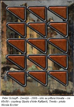 Peter Schuyff - Zeedijk - 2008 - olio su pittura trovata - cm 65x50 - courtesy Studio d’Arte Raffaelli, Trento - photo Nicola Eccher