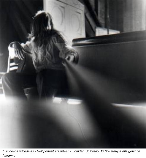 Francesca Woodman - Self portrait at thirteen - Boulder, Colorado, 1972 - stampa alla gelatina d’argento