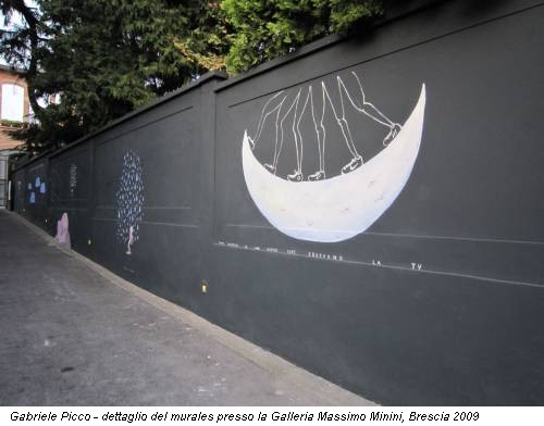 Gabriele Picco - dettaglio del murales presso la Galleria Massimo Minini, Brescia 2009