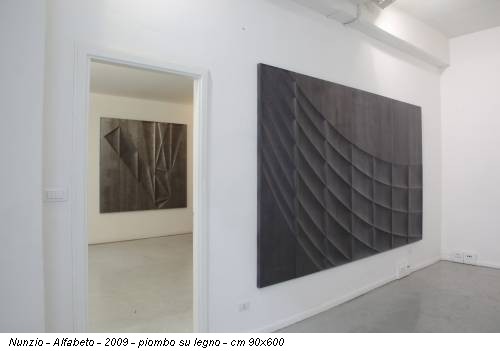 Nunzio - Alfabeto - 2009 - piombo su legno - cm 90x600