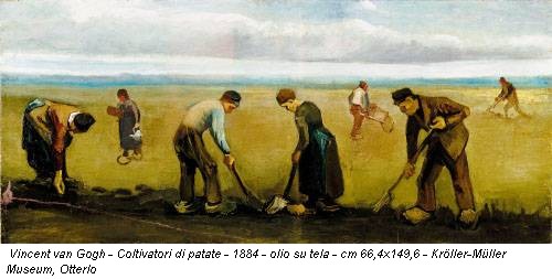 Vincent van Gogh - Coltivatori di patate - 1884 - olio su tela - cm 66,4x149,6 - Kröller-Müller Museum, Otterlo