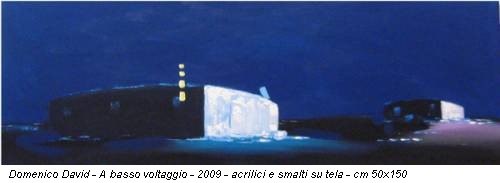Domenico David - A basso voltaggio - 2009 - acrilici e smalti su tela - cm 50x150
