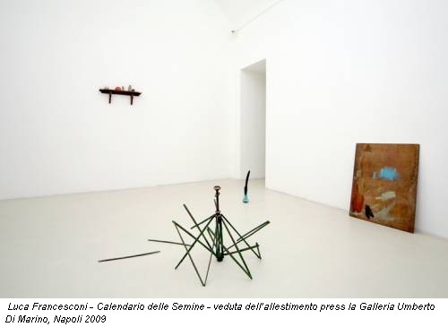 Luca Francesconi - Calendario delle Semine - veduta dell’allestimento press la Galleria Umberto Di Marino, Napoli 2009