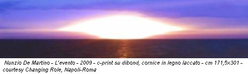 Nunzio De Martino - L’evento - 2009 - c-print su dibond, cornice in legno laccato - cm 171,5x301 - courtesy Changing Role, Napoli-Roma