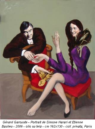 Gérard Garouste - Portrait de Simone Harari et Etienne Baulieu - 2006 - olio su tela - cm 162x130 - coll. privata, Paris
