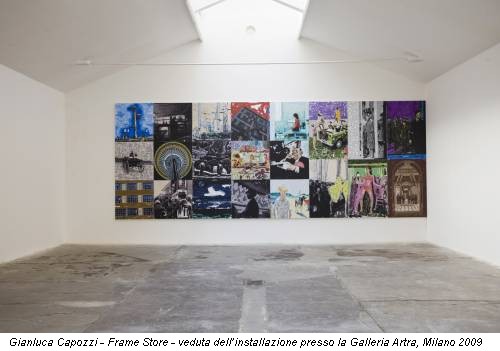 Gianluca Capozzi - Frame Store - veduta dell’installazione presso la Galleria Artra, Milano 2009