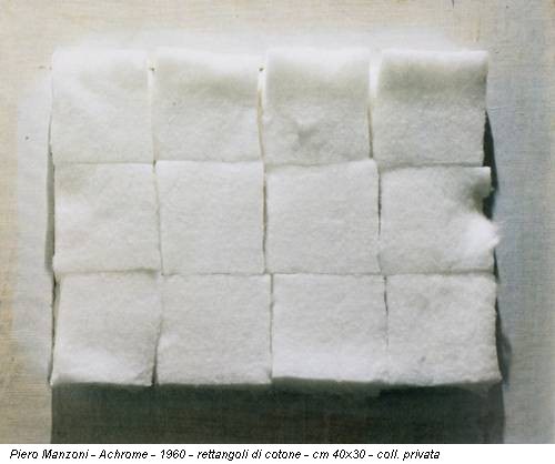 Piero Manzoni - Achrome - 1960 - rettangoli di cotone - cm 40x30 - coll. privata