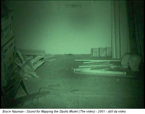 Bruce Nauman - Sound for Mapping the Studio Model (The video) - 2001 - still da video