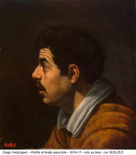 Diego Velázquez - Profilo di testa maschile - 1616-17 - olio su tela - cm 39,5x35,5