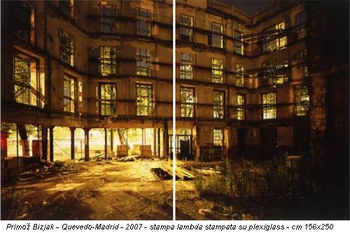 Primož Bizjak - Quevedo-Madrid - 2007 - stampa lambda stampata su plexiglass - cm 156x250