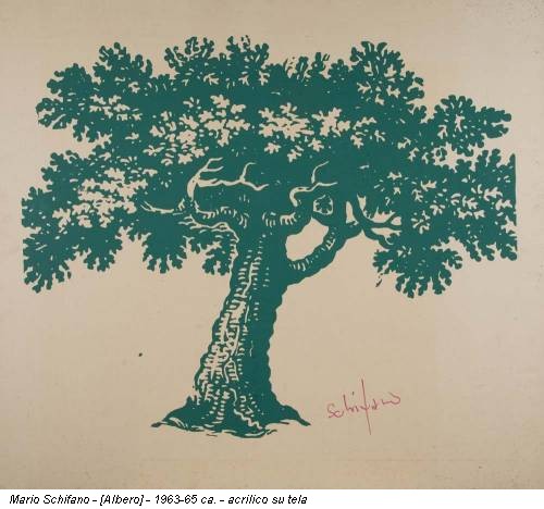 Mario Schifano - [Albero] - 1963-65 ca. - acrilico su tela