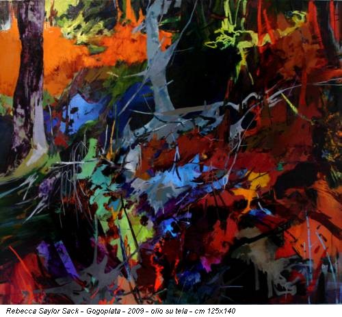 Rebecca Saylor Sack - Gogoplata - 2009 - olio su tela - cm 125x140
