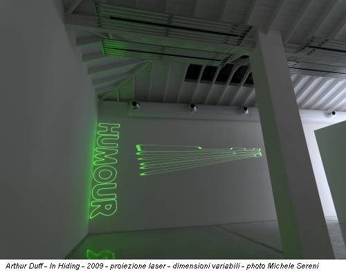 Arthur Duff - In Hiding - 2009 - proiezione laser - dimensioni variabili - photo Michele Sereni