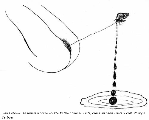 Jan Fabre - The fountain of the world - 1979 - china su carta, china su carta cristal - coll. Philippe Verbaet