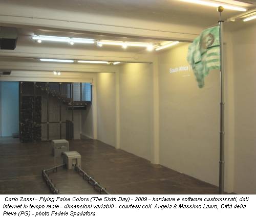 Carlo Zanni - Flying False Colors (The Sixth Day) - 2009 - hardware e software customizzati, dati internet in tempo reale - dimensioni variabili - courtesy coll. Angela & Massimo Lauro, Città della Pieve (PG) - photo Fedele Spadafora