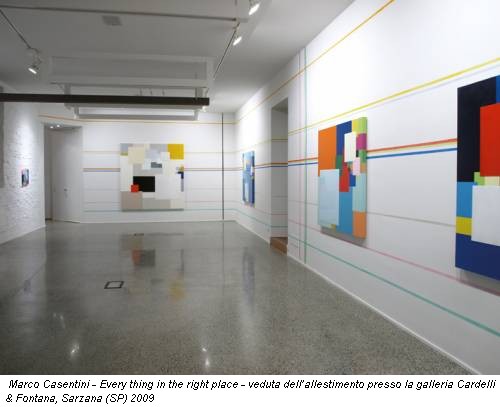 Marco Casentini - Every thing in the right place - veduta dell’allestimento presso la galleria Cardelli & Fontana, Sarzana (SP) 2009