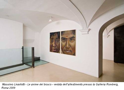 Massimo Livadiotti - Le anime del bosco - veduta dell’allestimento presso la Galleria Romberg, Roma 2009