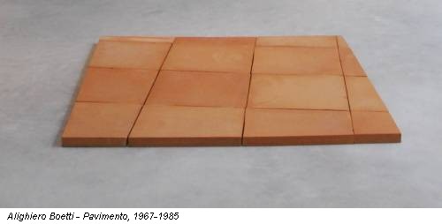 Alighiero Boetti - Pavimento, 1967-1985