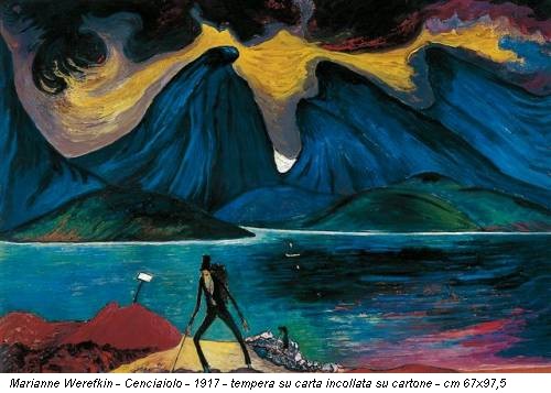 Marianne Werefkin - Cenciaiolo - 1917 - tempera su carta incollata su cartone - cm 67x97,5