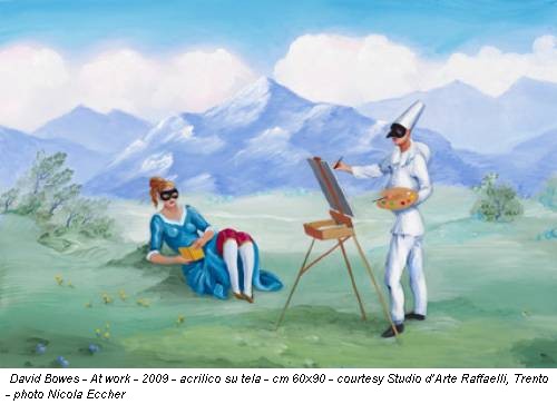 David Bowes - At work - 2009 - acrilico su tela - cm 60x90 - courtesy Studio d’Arte Raffaelli, Trento - photo Nicola Eccher