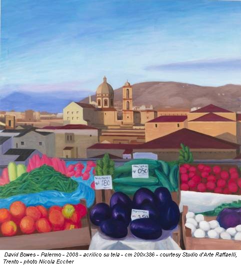 David Bowes - Palermo - 2008 - acrilico su tela - cm 200x386 - courtesy Studio d’Arte Raffaelli, Trento - photo Nicola Eccher