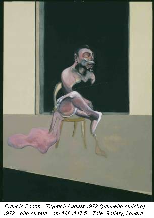 Francis Bacon - Tryptich August 1972 (pannello sinistro) - 1972 - olio su tela - cm 198x147,5 - Tate Gallery, Londra
