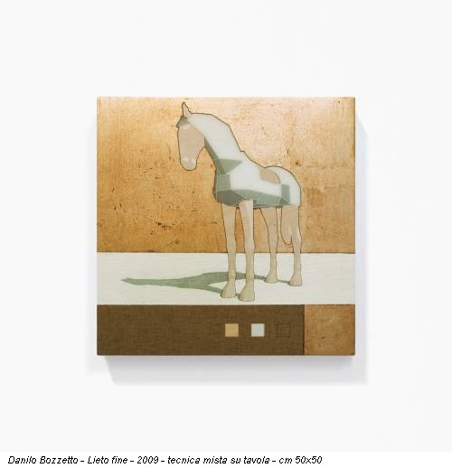 Danilo Bozzetto - Lieto fine - 2009 - tecnica mista su tavola - cm 50x50