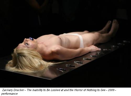 Zackary Drucker - The Inability to Be Looked at and the Horror of Nothing to See - 2009 - performance